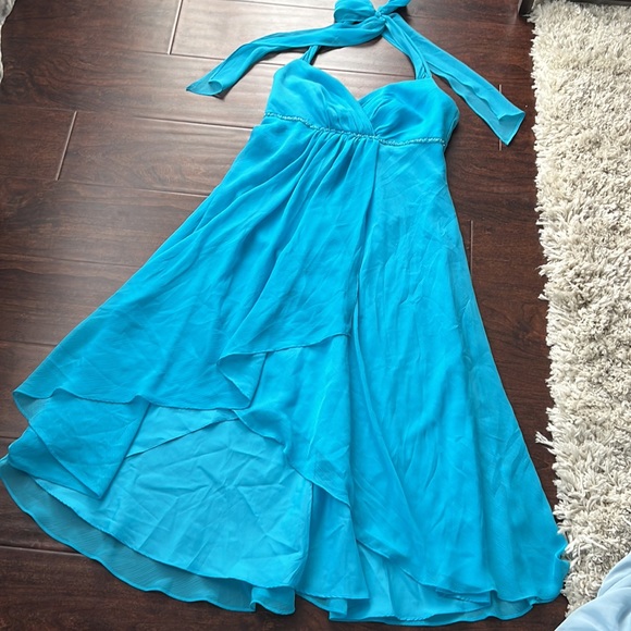 David’s Bridal Halter Tie High-Low Dress - Picture 6 of 9